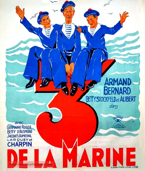 Trois de la marine - French Movie Poster