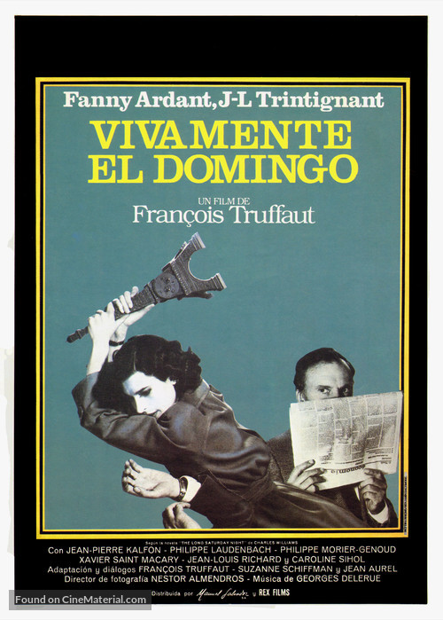 Vivement dimanche! - Spanish Movie Poster
