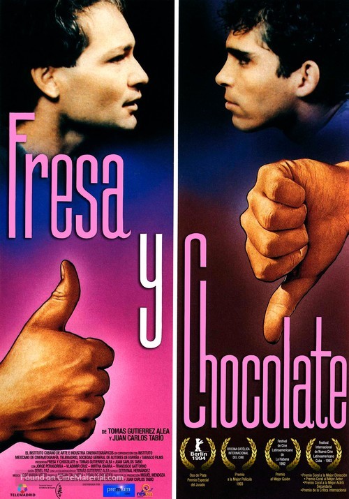 Fresa y chocolate - Spanish Movie Poster