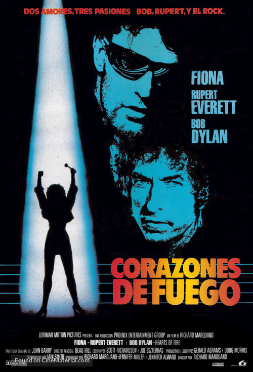 Hearts of Fire (1987) Spanish movie poster