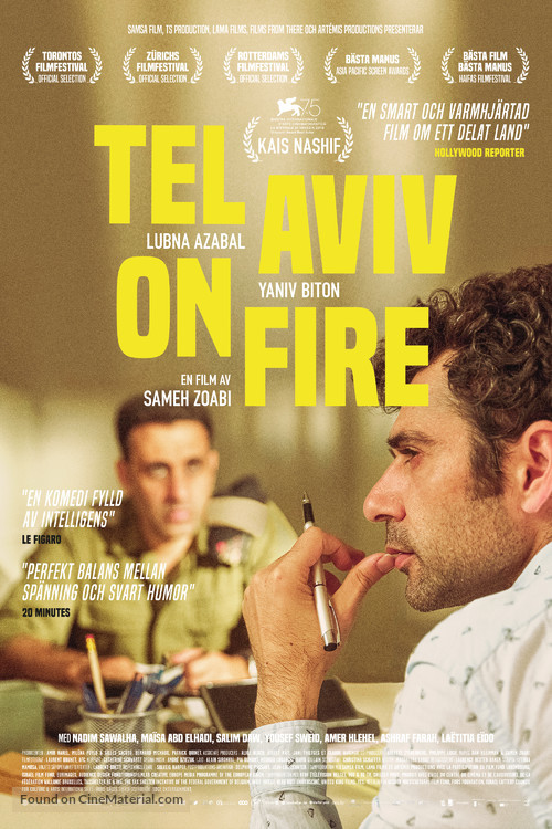 Tel Aviv on Fire - Swedish Movie Poster