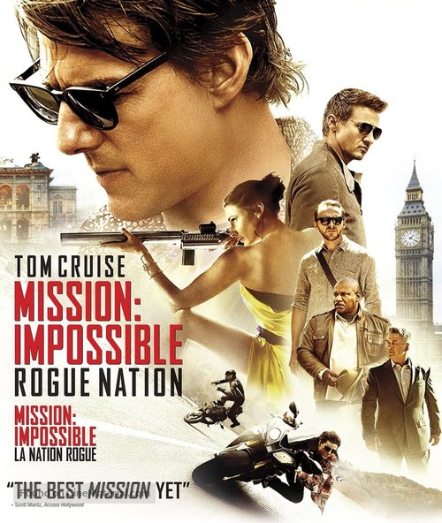 Mission: Impossible - Rogue Nation - Canadian Blu-Ray movie cover