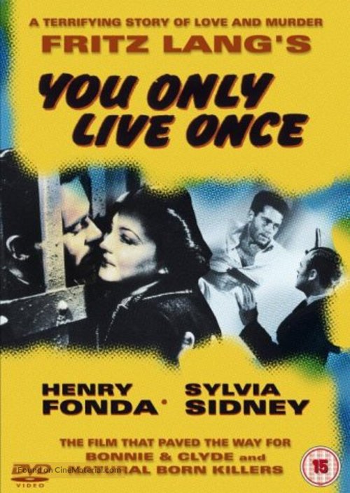 You Only Live Once - British DVD movie cover