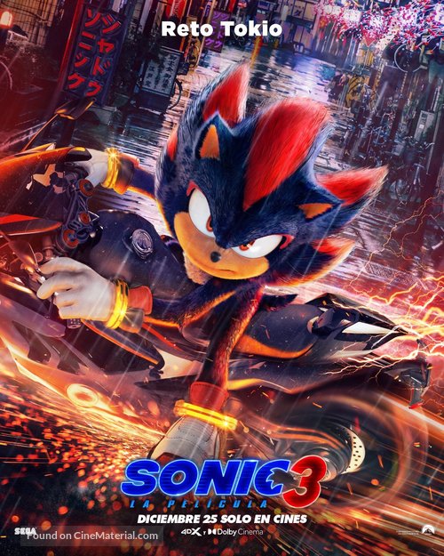 Sonic the Hedgehog 3 - Mexican Movie Poster