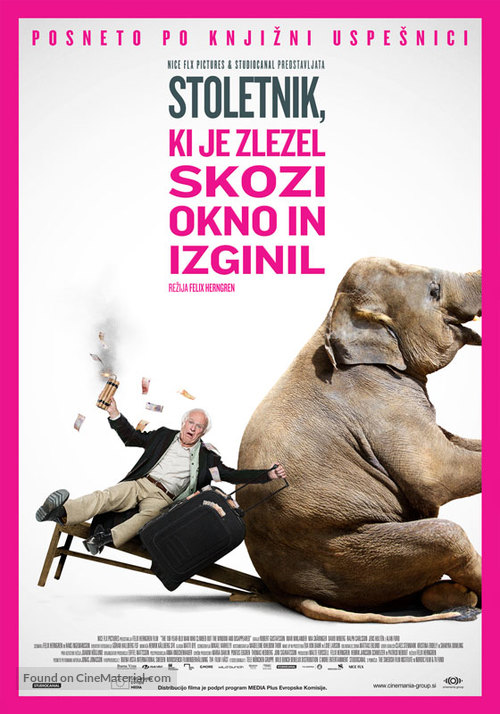 Hundra&aring;ringen som klev ut genom f&ouml;nstret och f&ouml;rsvann - Slovenian Movie Poster