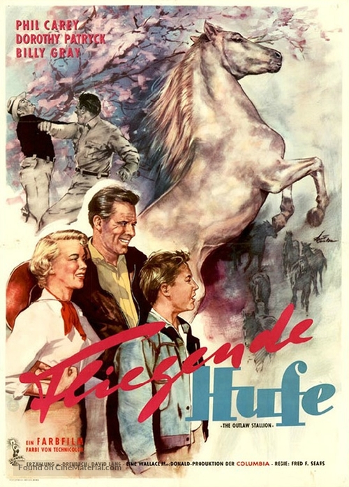 The Outlaw Stallion - German Movie Poster