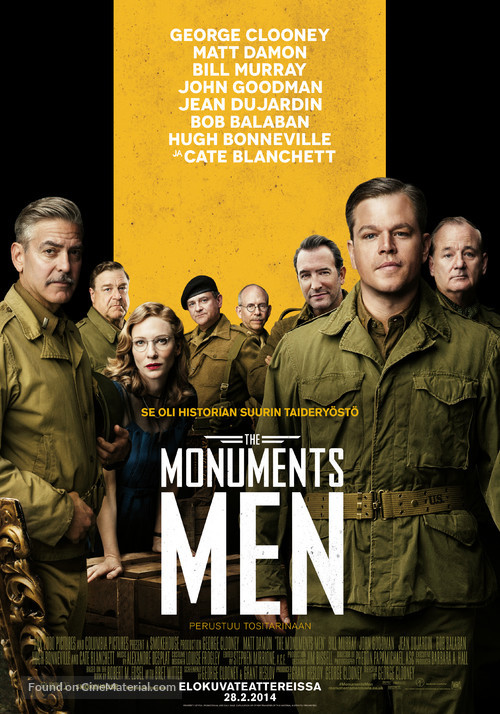 The Monuments Men - Finnish Movie Poster