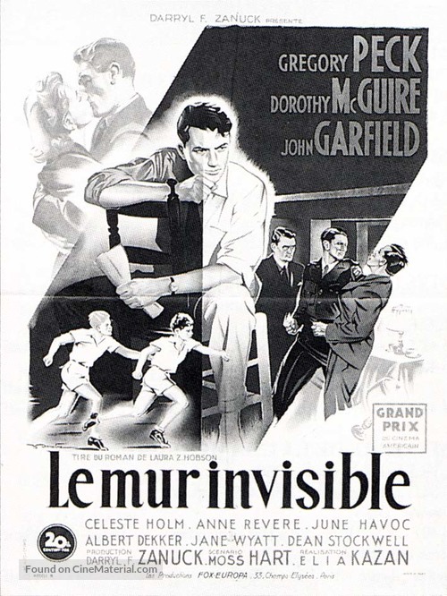 Gentleman&#039;s Agreement - French Movie Poster