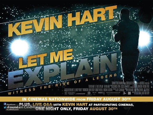 Kevin Hart: Let Me Explain - British Movie Poster