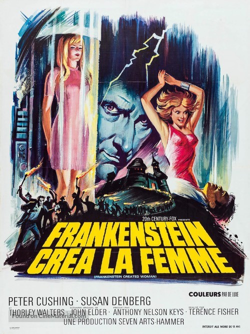 Frankenstein Created Woman - French Movie Poster