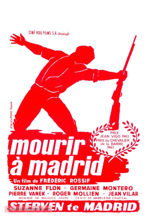 Mourir &agrave; Madrid - Belgian Movie Poster