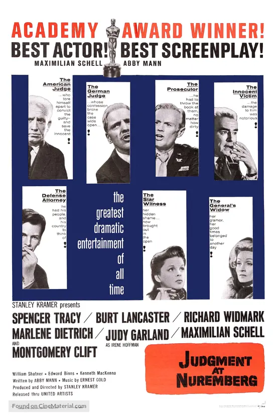 Judgment at Nuremberg (1961) movie poster