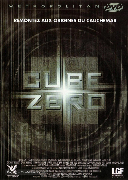 Cube Zero - French DVD movie cover