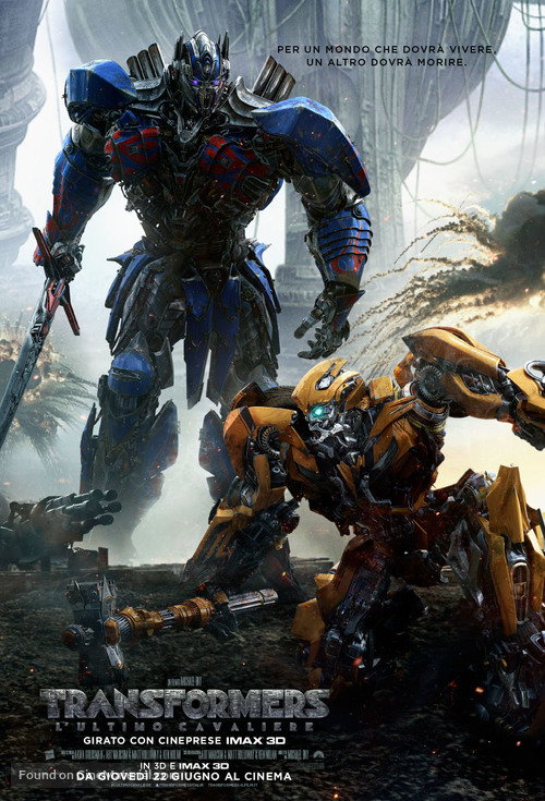 Transformers: The Last Knight - Italian Movie Poster