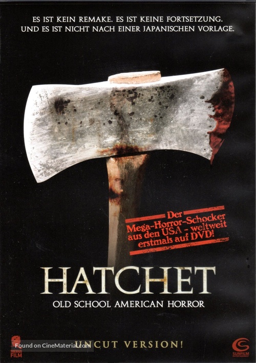 Hatchet - German DVD movie cover