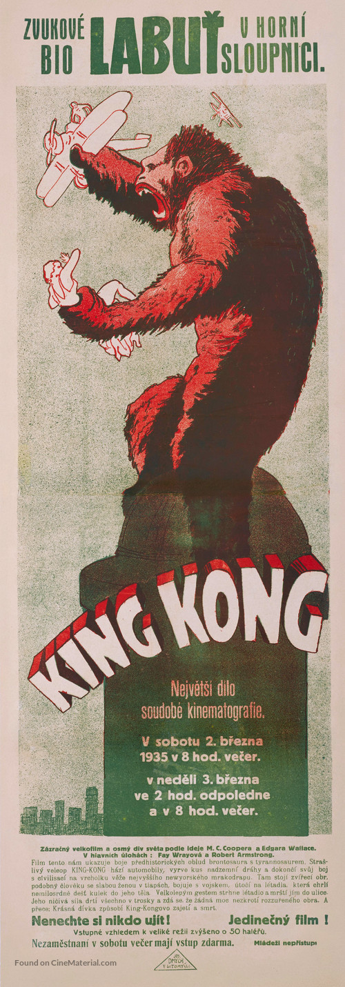 King Kong - Czech Movie Poster
