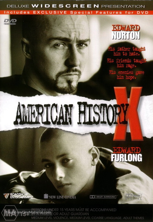 American History X - Australian DVD movie cover