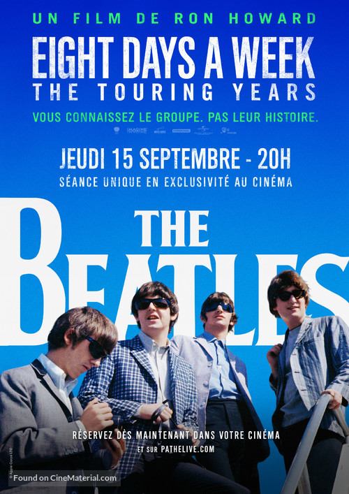 The Beatles: Eight Days a Week - The Touring Years - French Movie Poster