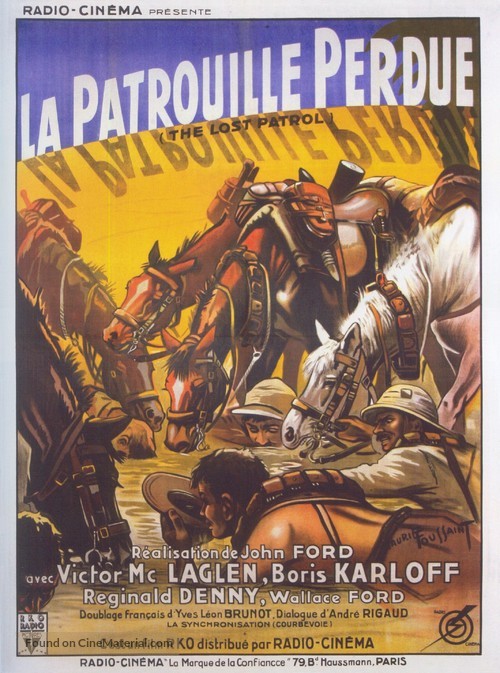 The Lost Patrol - French Movie Poster