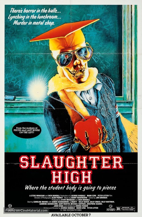 Slaughter High - Video release movie poster