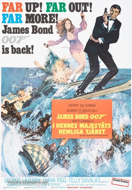 On Her Majesty&#039;s Secret Service - Swedish Movie Poster