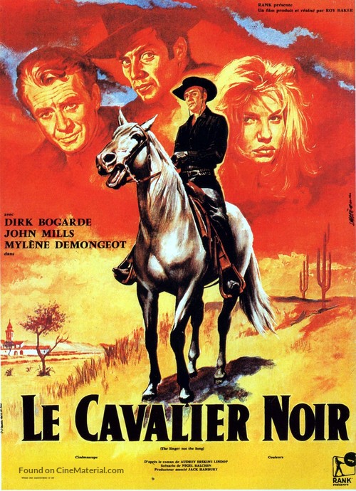 The Singer Not the Song - French Movie Poster