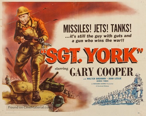 Sergeant York - Re-release movie poster