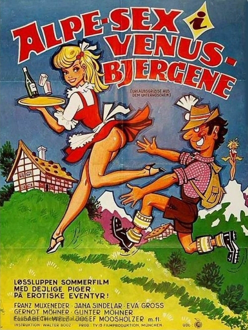 Urlaubsgr&uuml;&szlig;e aus dem Unterh&ouml;schen - Danish Movie Poster