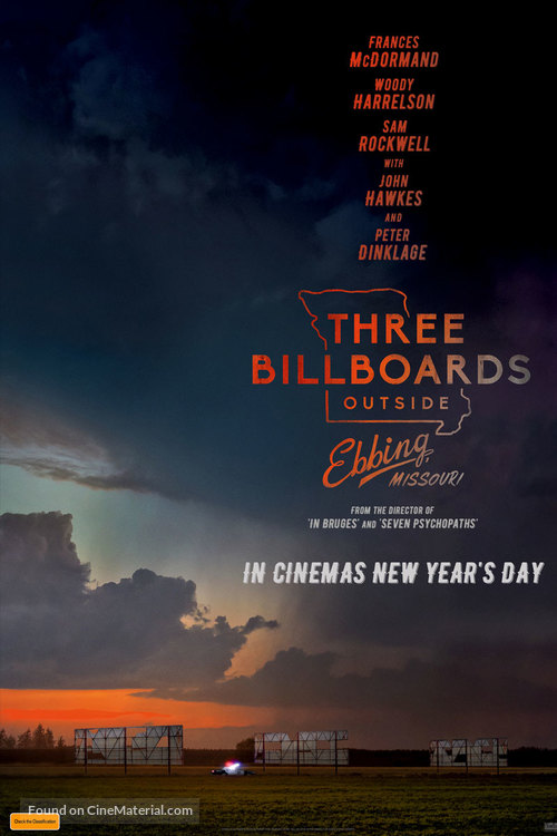 Three Billboards Outside Ebbing, Missouri - Australian Movie Poster
