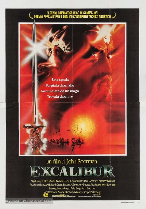 Excalibur - Italian Movie Poster