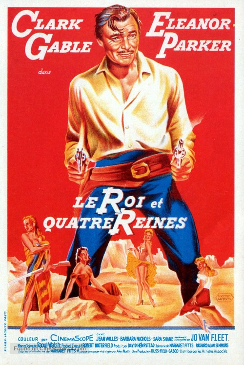 The King and Four Queens - French Movie Poster