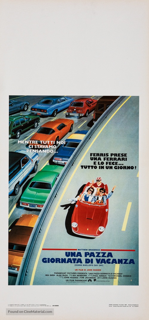 Ferris Bueller&#039;s Day Off - Italian Movie Poster