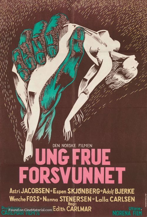 Ung frue forsvunnet - Norwegian Movie Poster