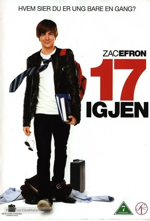 17 Again - Norwegian DVD movie cover