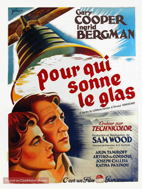 For Whom the Bell Tolls - French Movie Poster