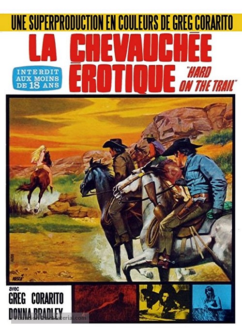 Hard on the Trail - French Movie Poster