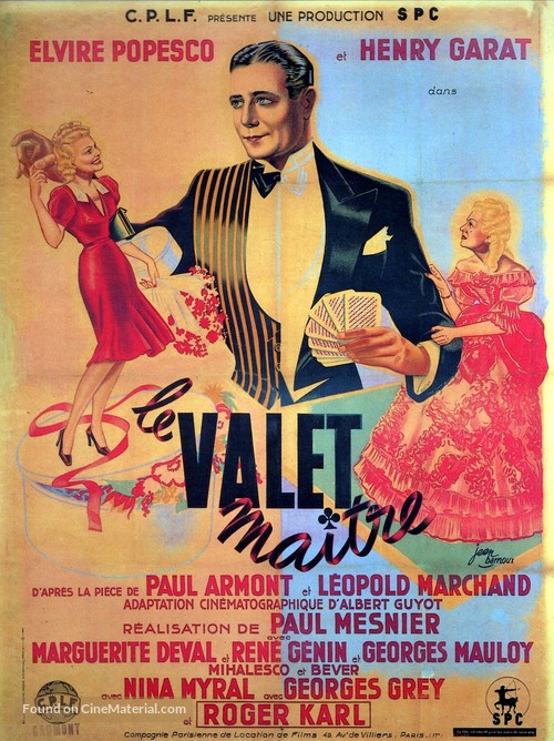 Le valet ma&icirc;tre - French Movie Poster