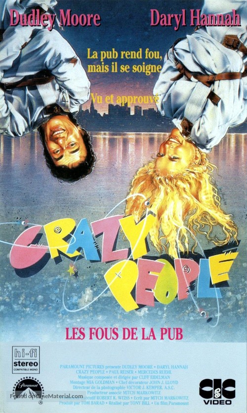 Crazy People - French VHS movie cover