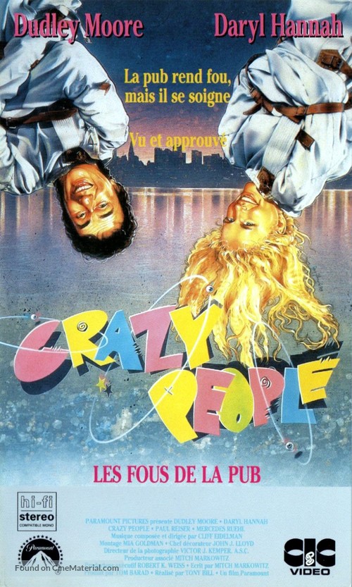 Crazy People - French VHS movie cover