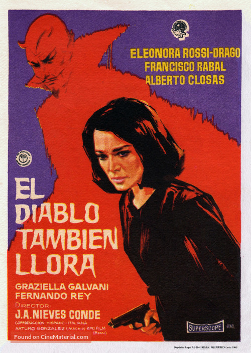 El diablo tambi&eacute;n llora - Spanish Movie Poster
