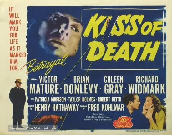 Download Kiss Of Death 1947 Movie Poster For iPhone Free Wallpaper Kiss Of Death 1947 Movie Poster For Android Free