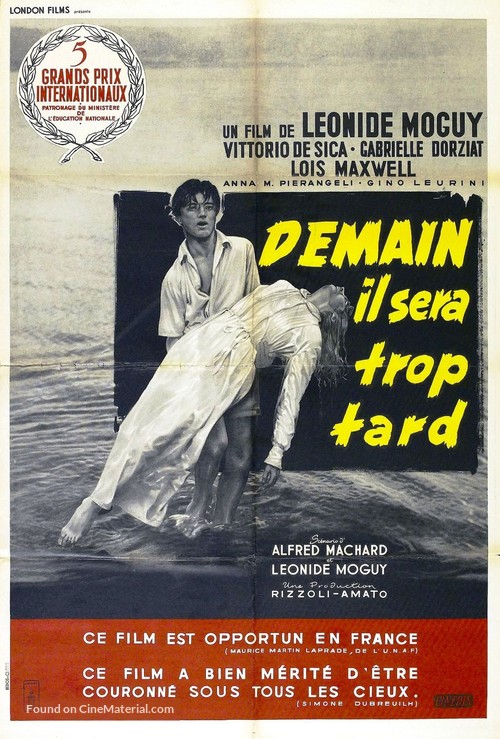 Domani &egrave; troppo tardi - French Movie Poster