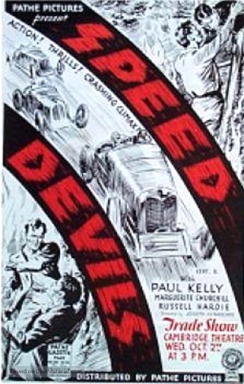 Speed Devils - British Movie Poster