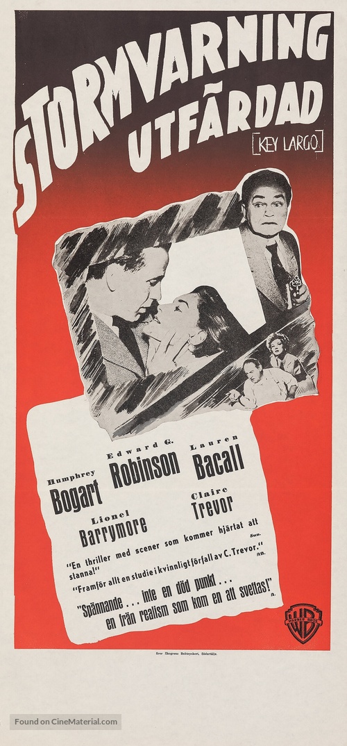 Key Largo - Swedish Movie Poster