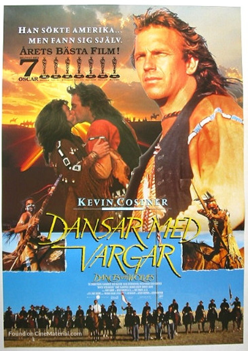 Dances with Wolves - Swedish Movie Poster