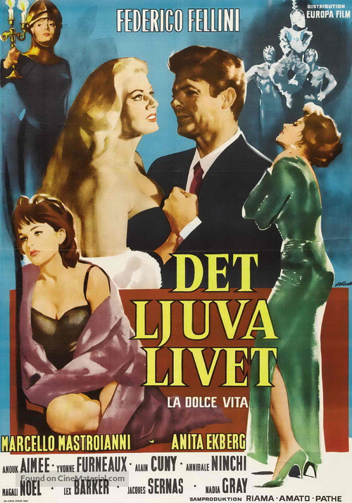 La dolce vita - Swedish Movie Poster