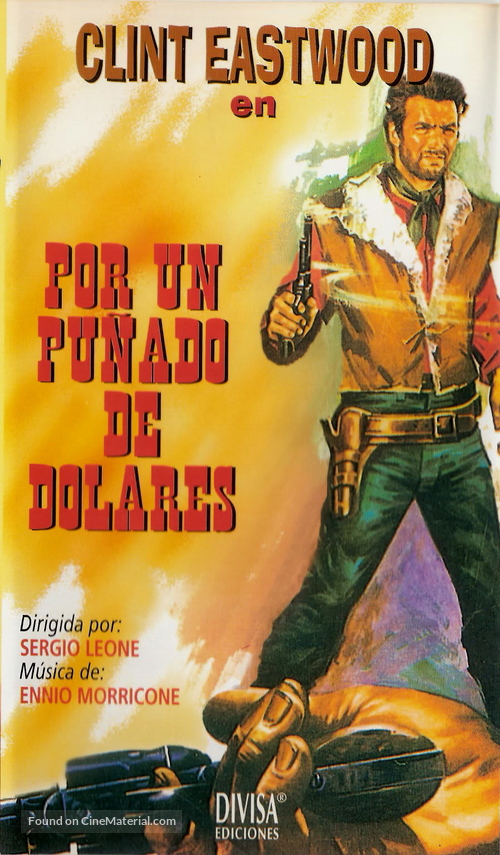 Per un pugno di dollari - Spanish VHS movie cover