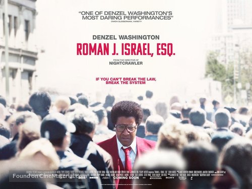 Roman J Israel, Esq. - British Movie Poster