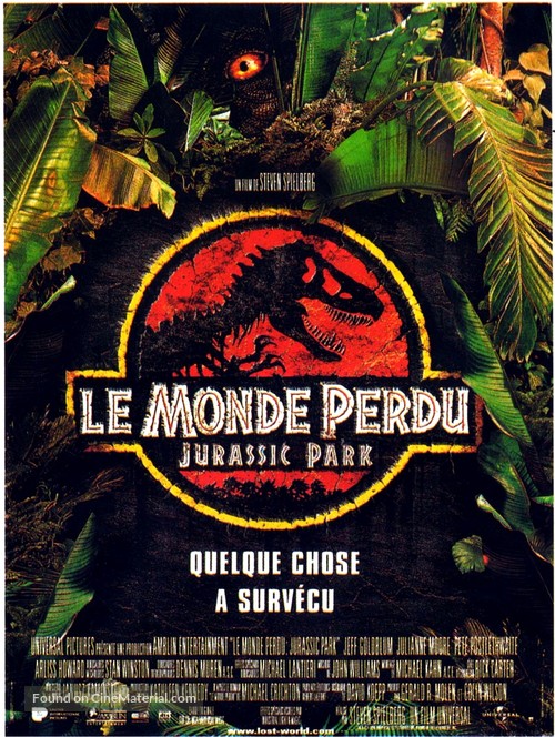 The Lost World: Jurassic Park - French Movie Poster