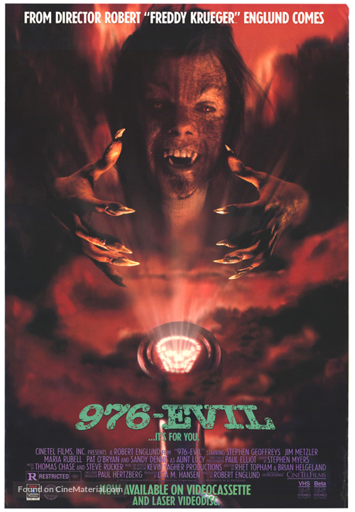976-EVIL - Video release movie poster